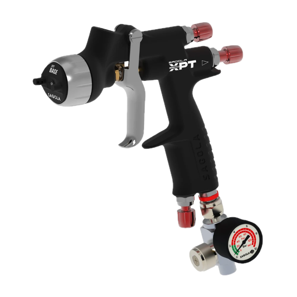 Sagola 3600 XPT angled Side View With Regulator Base Air Cap