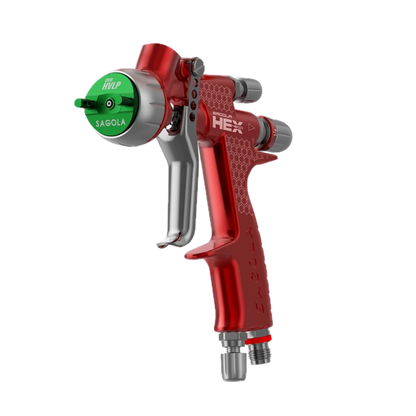 Sagola 4600 Hex HVLP Air Cap Angled Front View