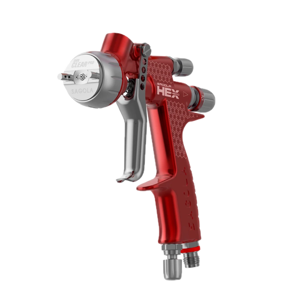 Sagola 4600 Hex Clear Pro Air Cap Angled Front View