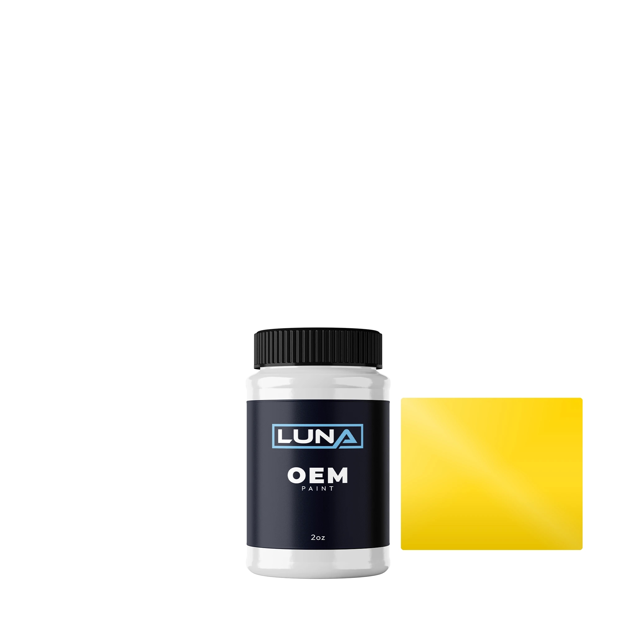 Honda Motorcycle Yellow - 3c HON198 | Luna OEM Basecoat - 2oz Touch Up Bottle w/ Brush