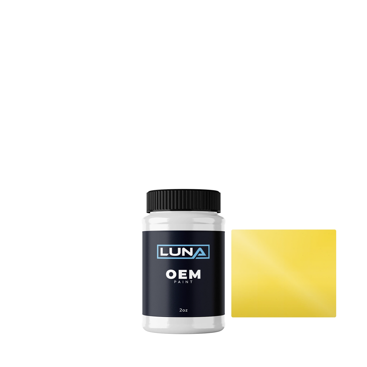 Ford Zinc Yellow V0 | Luna OEM Basecoat - 2oz Touch Up Bottle w/ Brush
