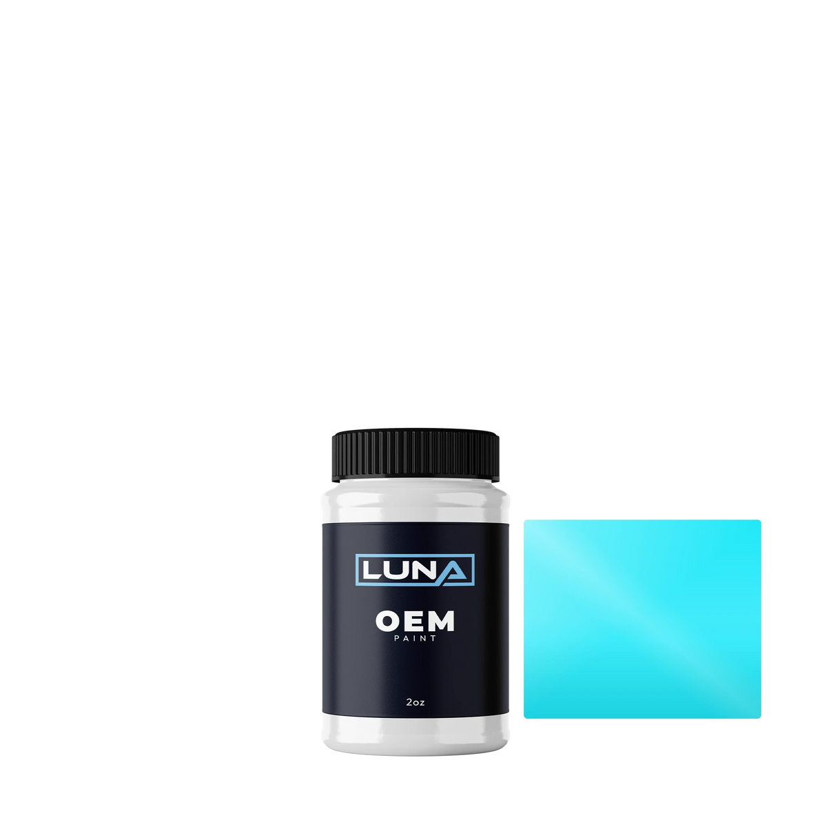 Flau Light Blue PMS319C | Luna OEM Basecoat - 2oz Touch Up Bottle w/ Brush