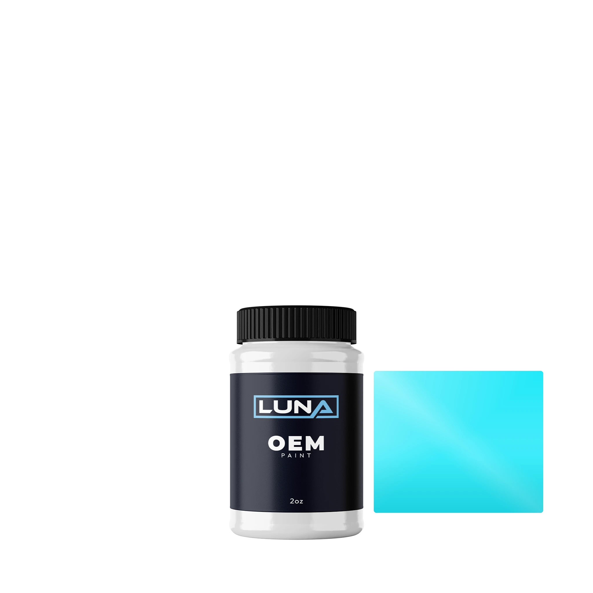 Flau Light Blue PMS319C | Luna OEM Basecoat - 2oz Touch Up Bottle w/ Brush