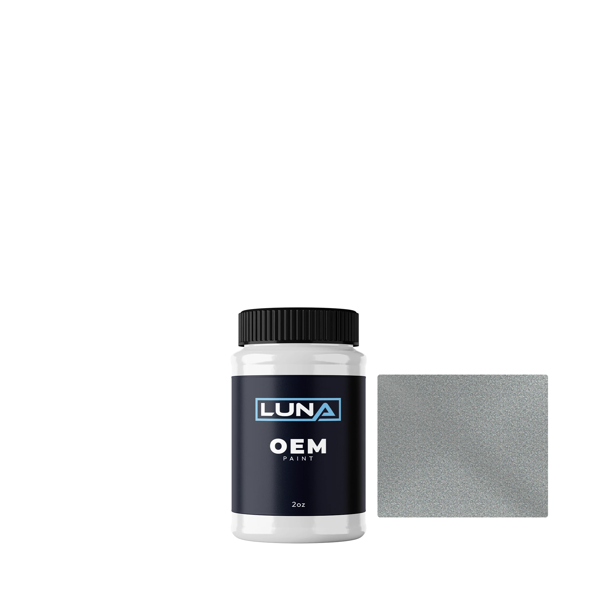 General Motors Sparkle Silver M. 967 | Luna OEM Basecoat - 2oz Touch Up Bottle w/ Brush