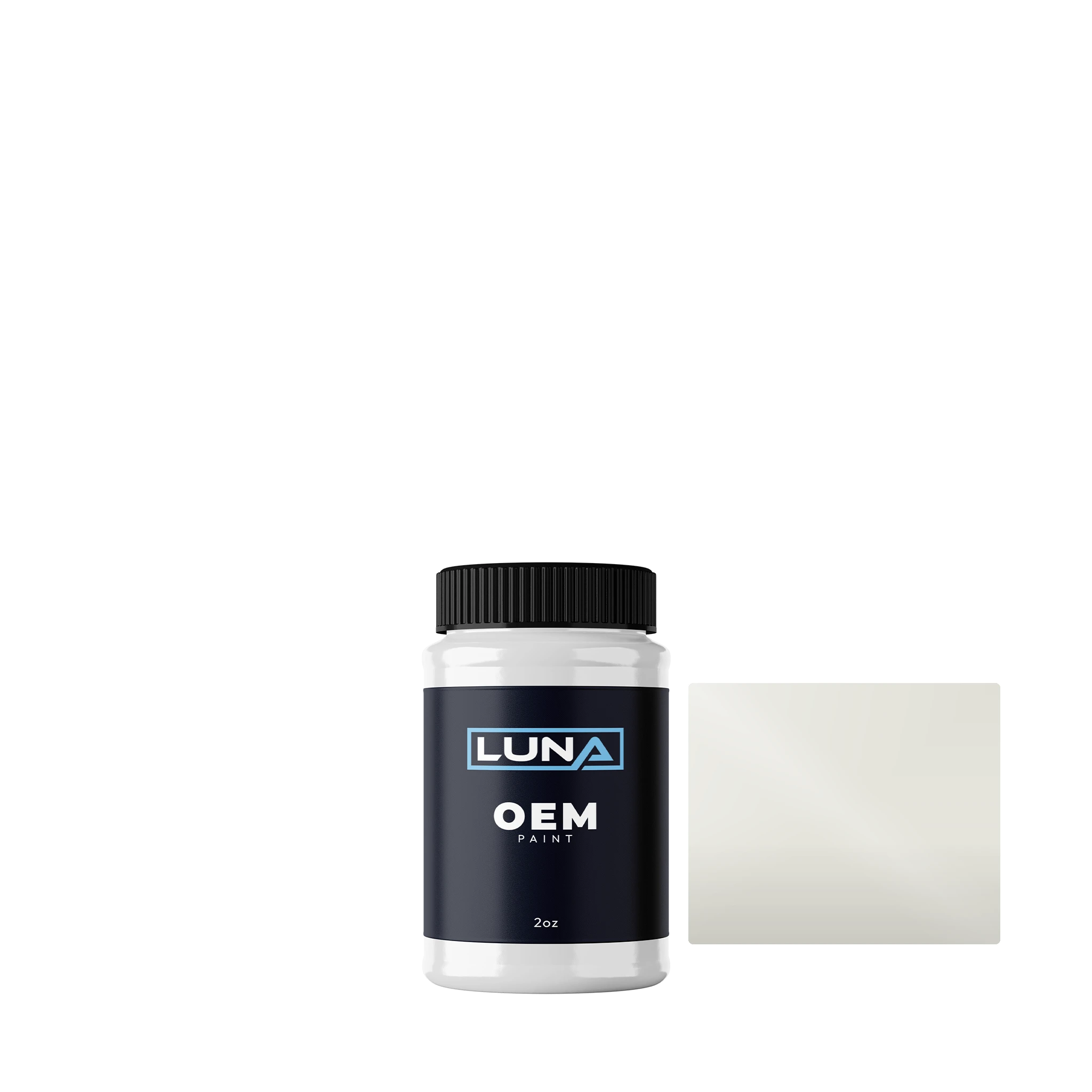Foton White Solid PL | Luna OEM Basecoat - 2oz Touch Up Bottle w/ Brush