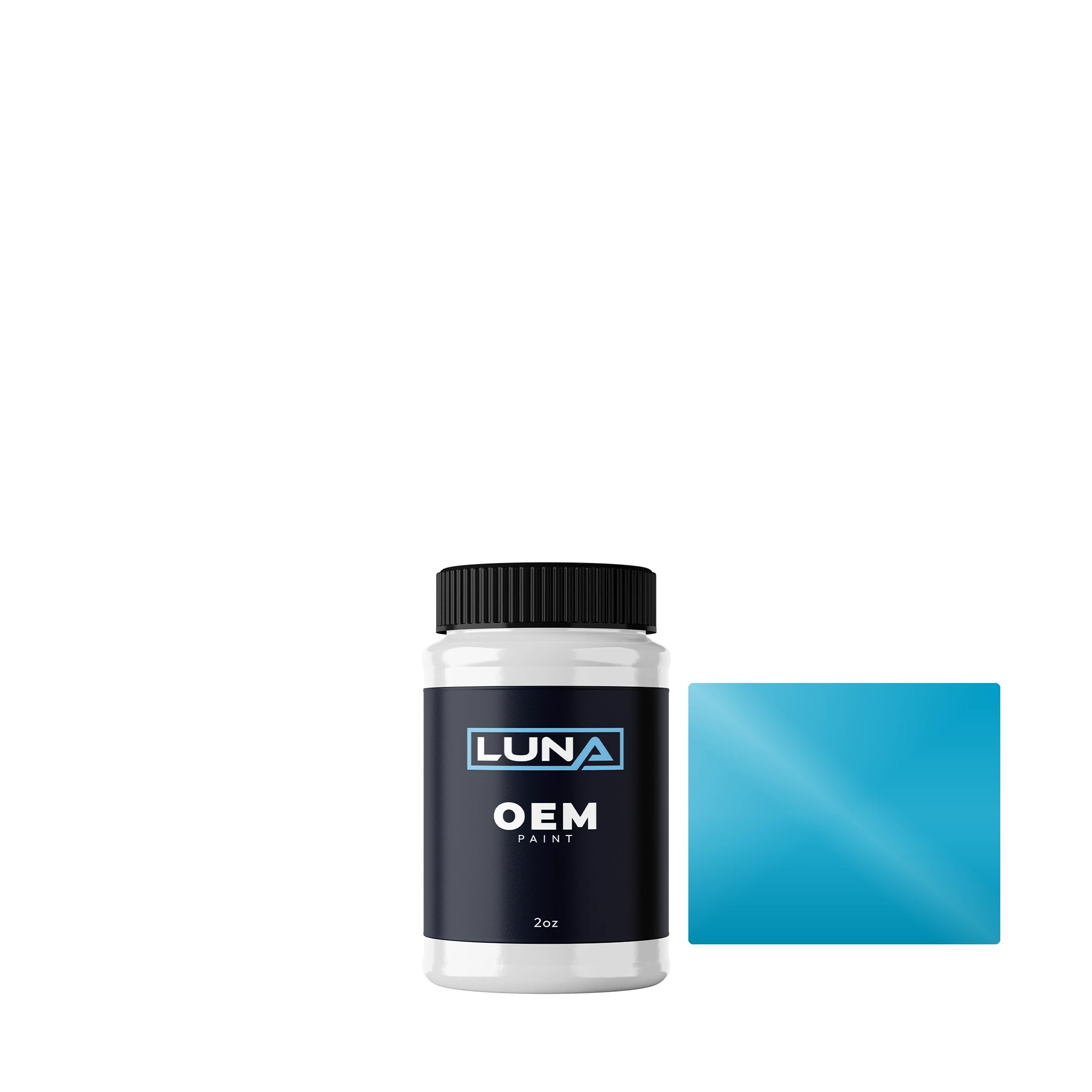 Chrysler France Carib Blue PMA | Luna OEM Basecoat - 2oz Touch Up Bottle w/ Brush