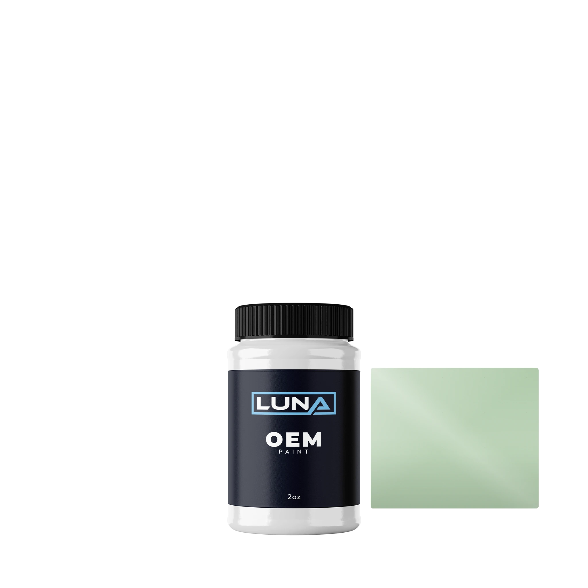 Volvo Light Green 1409 | Luna OEM Basecoat - 2oz Touch Up Bottle w/ Brush