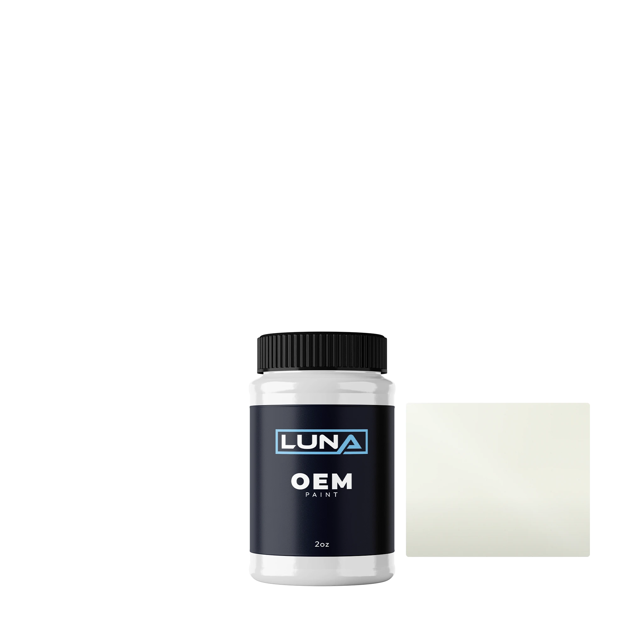Foton Greenland White Solid EC03 | Luna OEM Basecoat - 2oz Touch Up Bottle w/ Brush