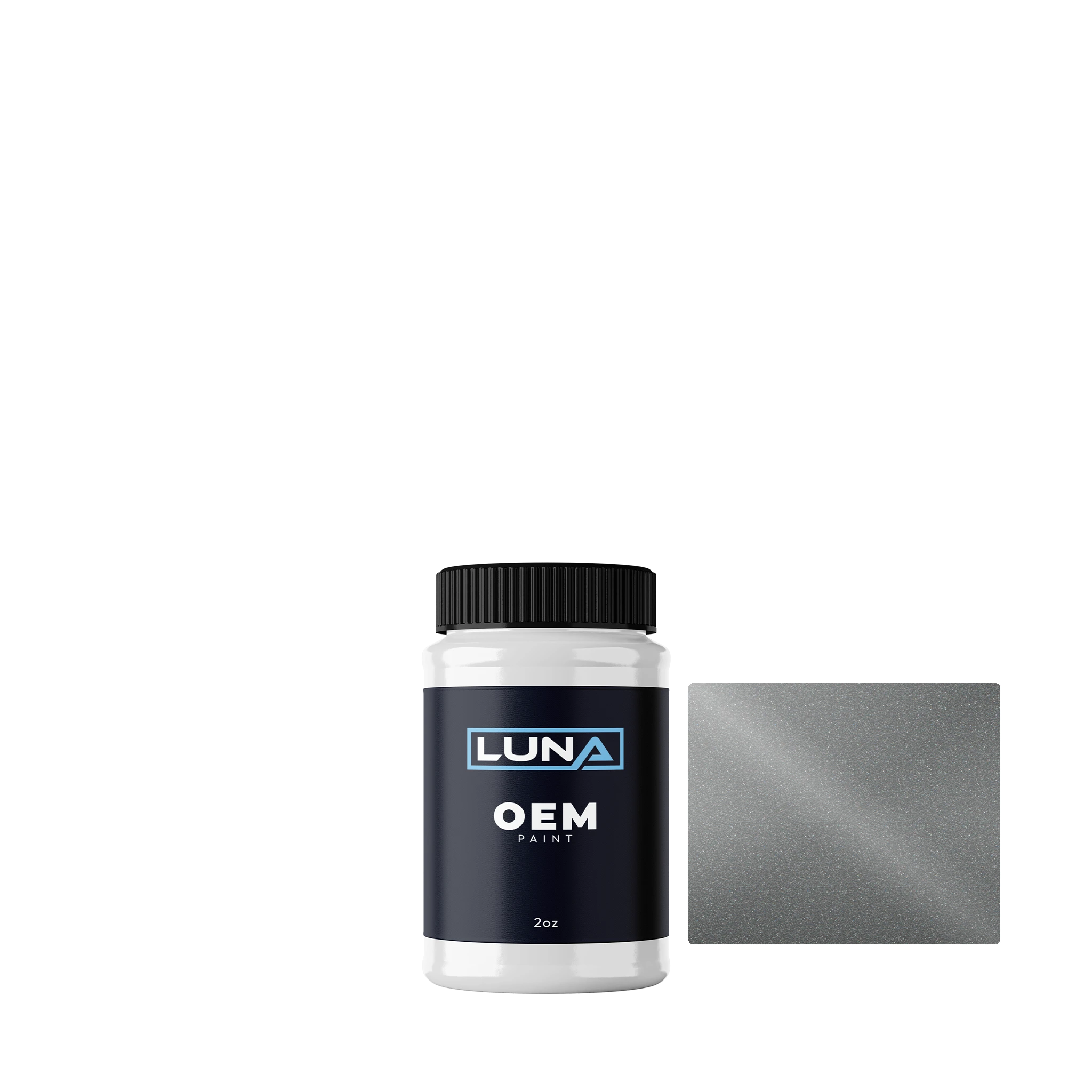 Audi | VW Prata Acetinado M. D7V | Luna OEM Basecoat - 2oz Touch Up Bottle w/ Brush