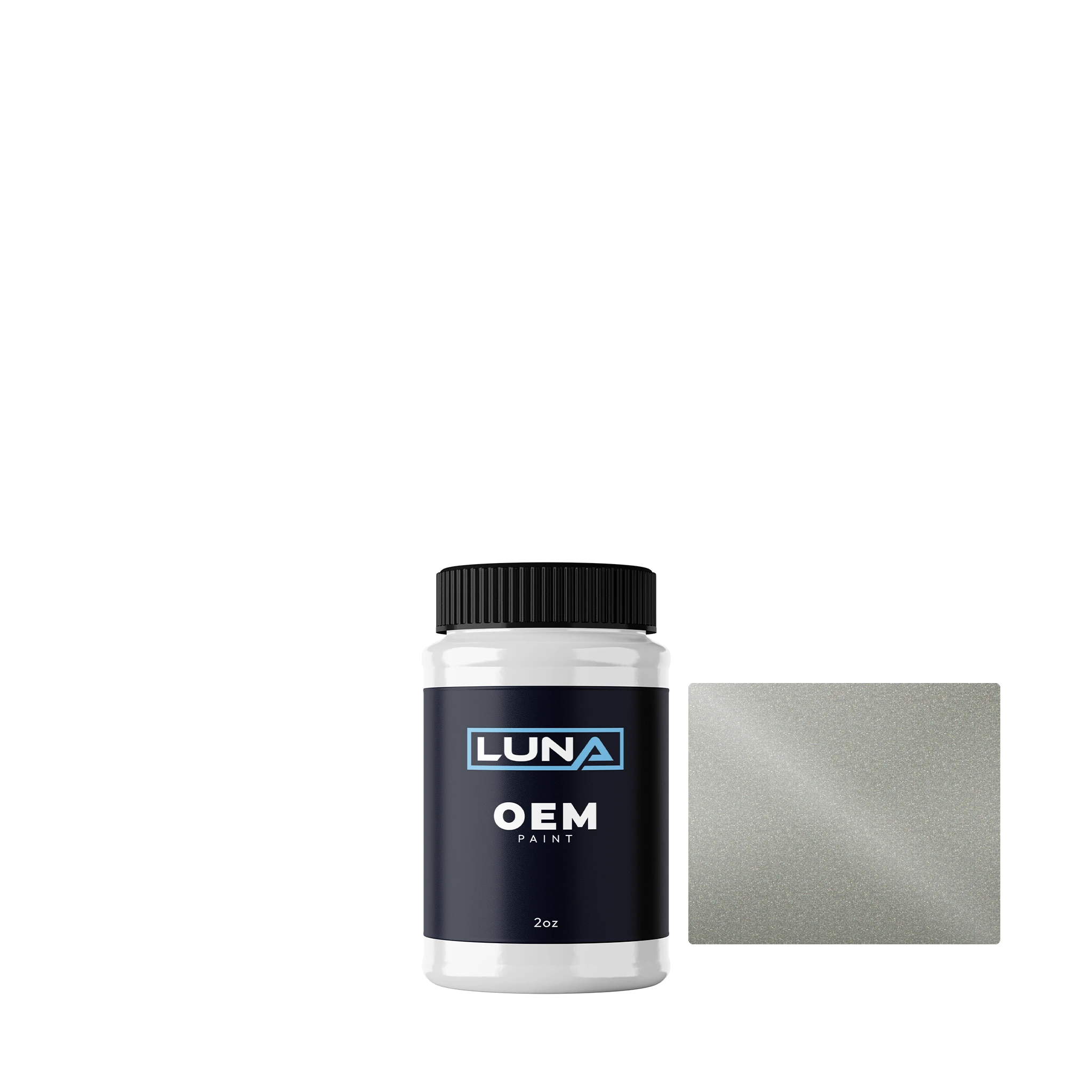 Ford Silver Leaf M. 457 | Luna OEM Basecoat - 2oz Touch Up Bottle w/ Brush