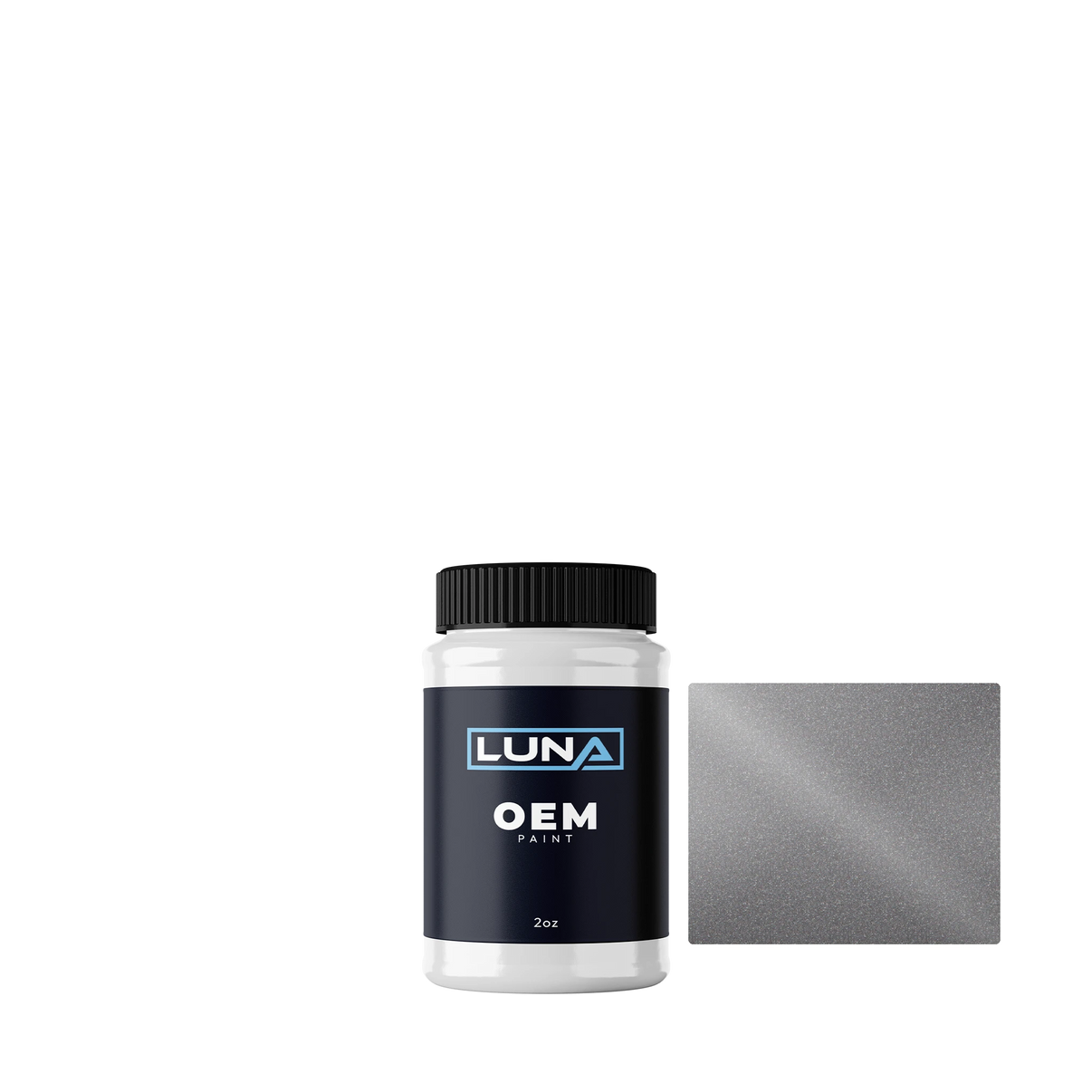 General Motors Light Silver Grey M. 90-8040 | Luna OEM Basecoat - 2oz Touch Up Bottle w/ Brush
