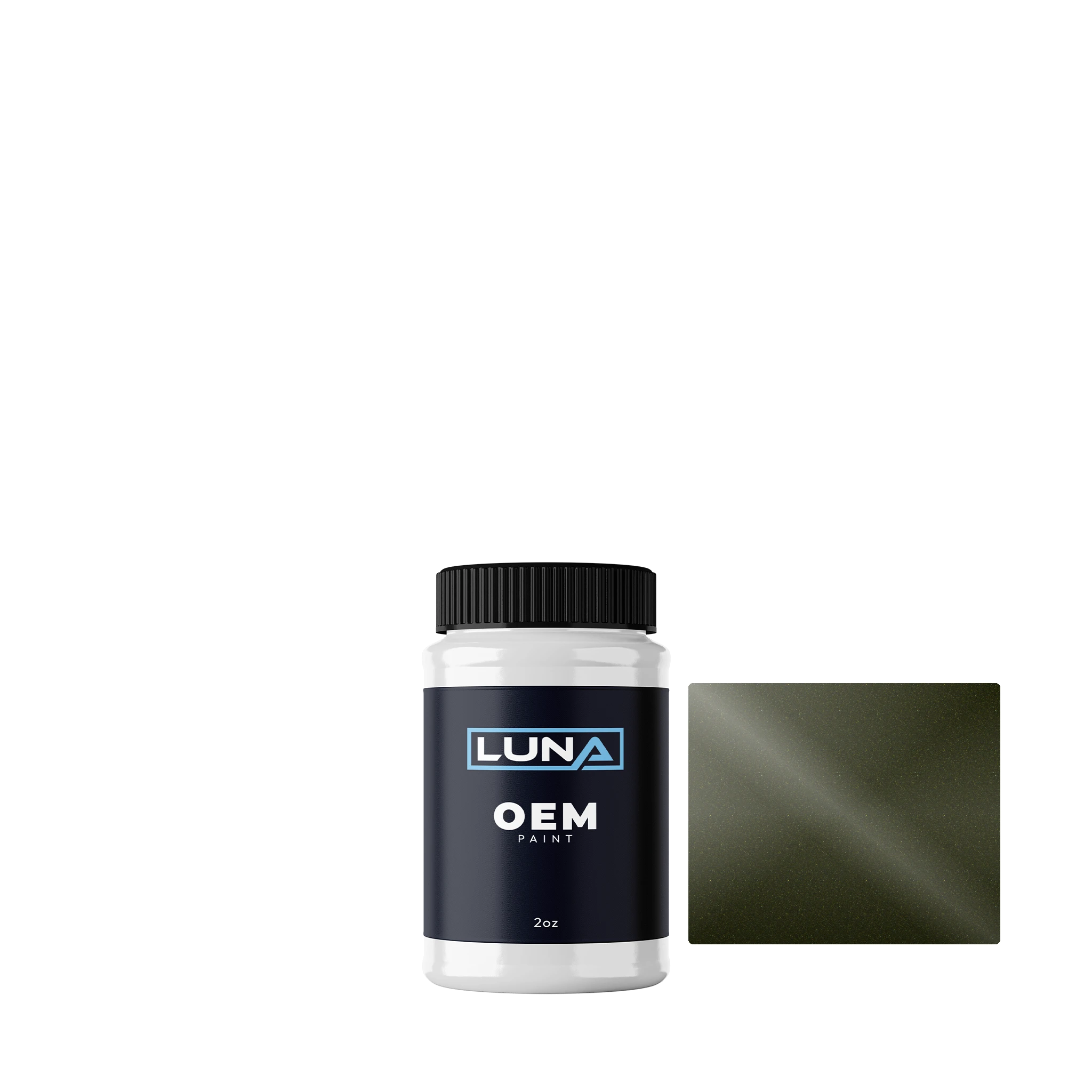 Toyota Dark Olive Green M. 6E4 | Luna OEM Basecoat - 2oz Touch Up Bottle w/ Brush