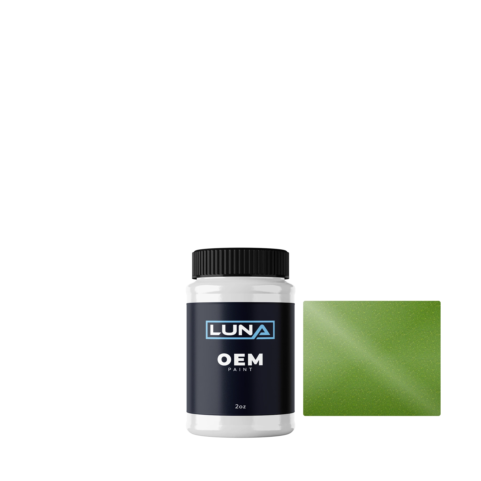 General Motors Fresh Green Lime M. WA340X | Luna OEM Basecoat - 2oz Touch Up Bottle w/ Brush