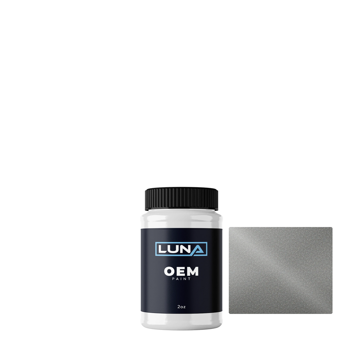 Volvo Grey Aluminium M. 91029 | Luna OEM Basecoat - 2oz Touch Up Bottle w/ Brush