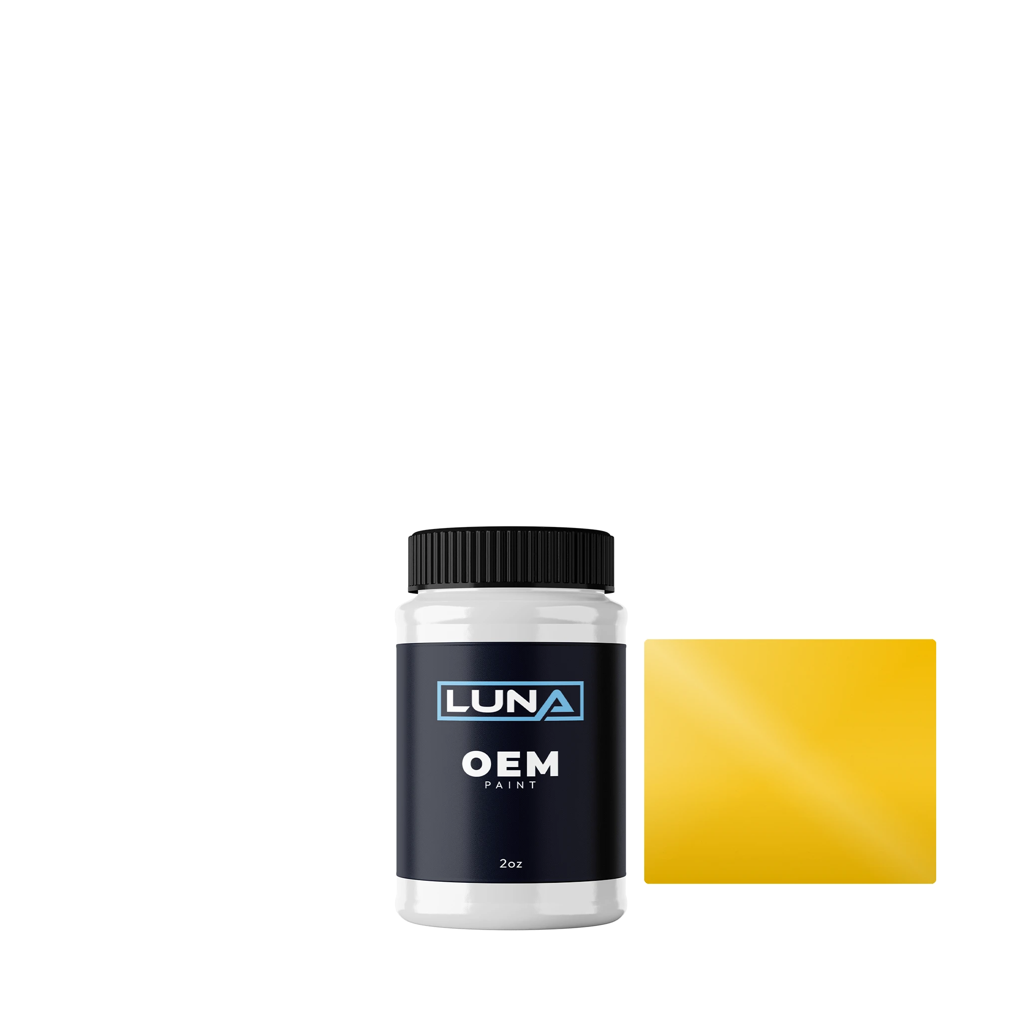 General Motors Competition Yellow WA9804 | Luna OEM Basecoat - 2oz Touch Up Bottle w/ Brush