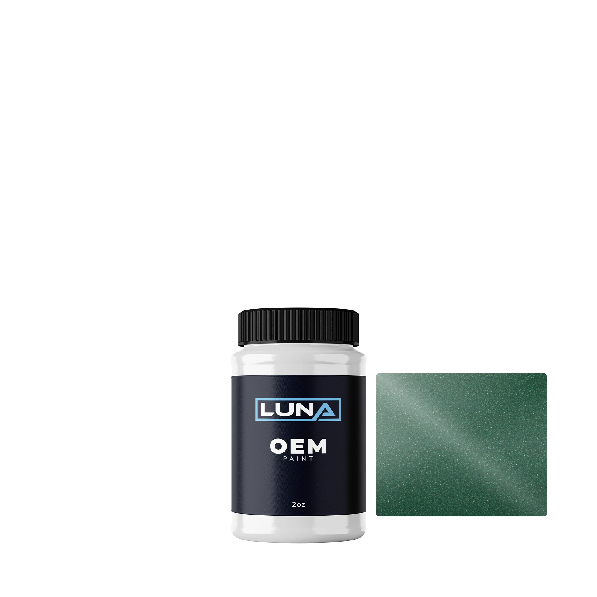 Isuzu Forest Green P. M. G802 | Luna OEM Basecoat - 2oz Touch Up Bottle w/ Brush