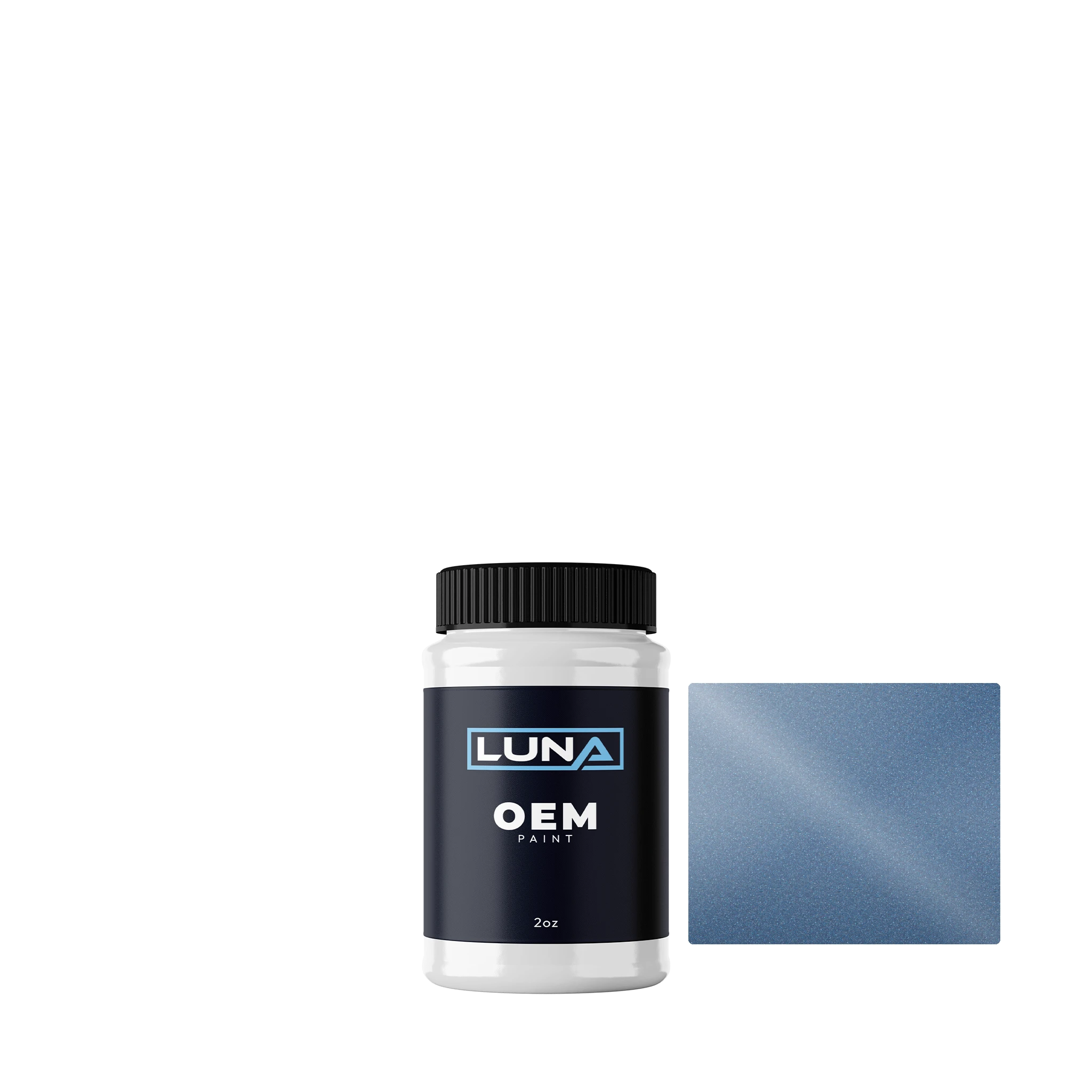 Ford Deauville Blue M. 455 | Luna OEM Basecoat - 2oz Touch Up Bottle w/ Brush