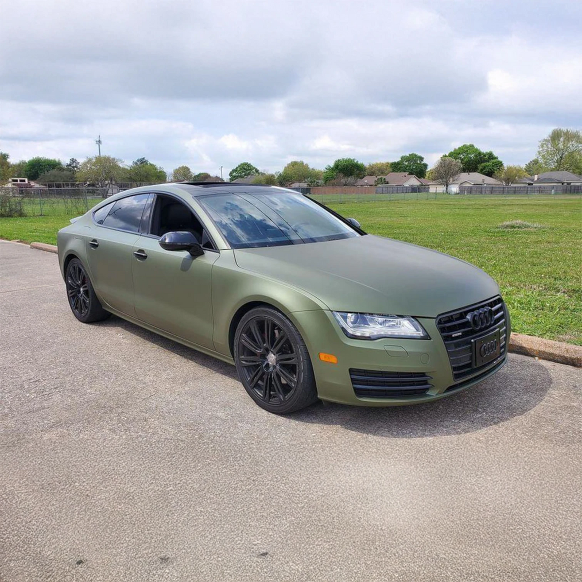Army Green Plasti Dip on a customer car