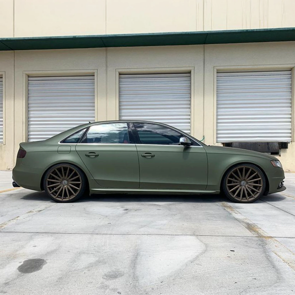 Army Green Plasti Dip on a customer car