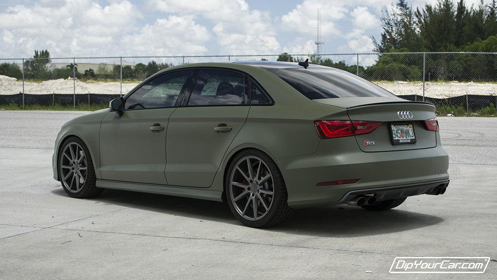 Camo Green Plasti Dip on a customer car