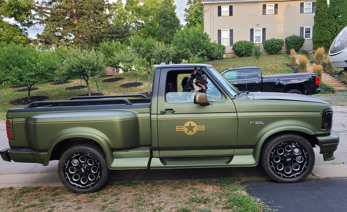 Army Green Plasti Dip on a customer car
