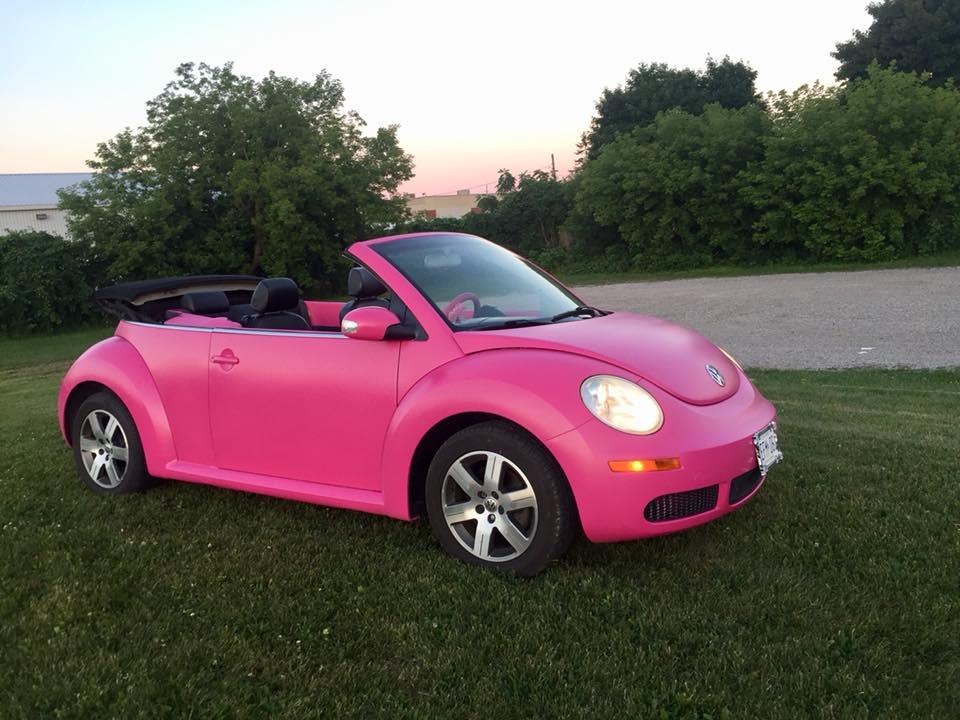 Fierce Pink Plasti Dip on a customer car