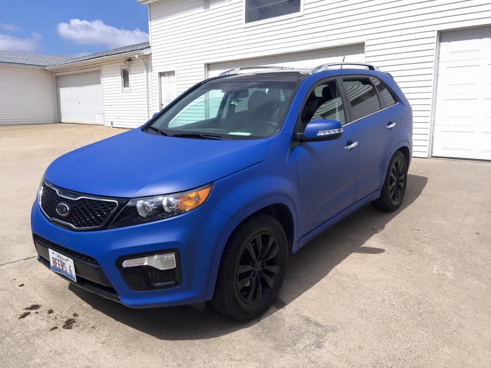 Flex Blue Plasti Dip on a customer car