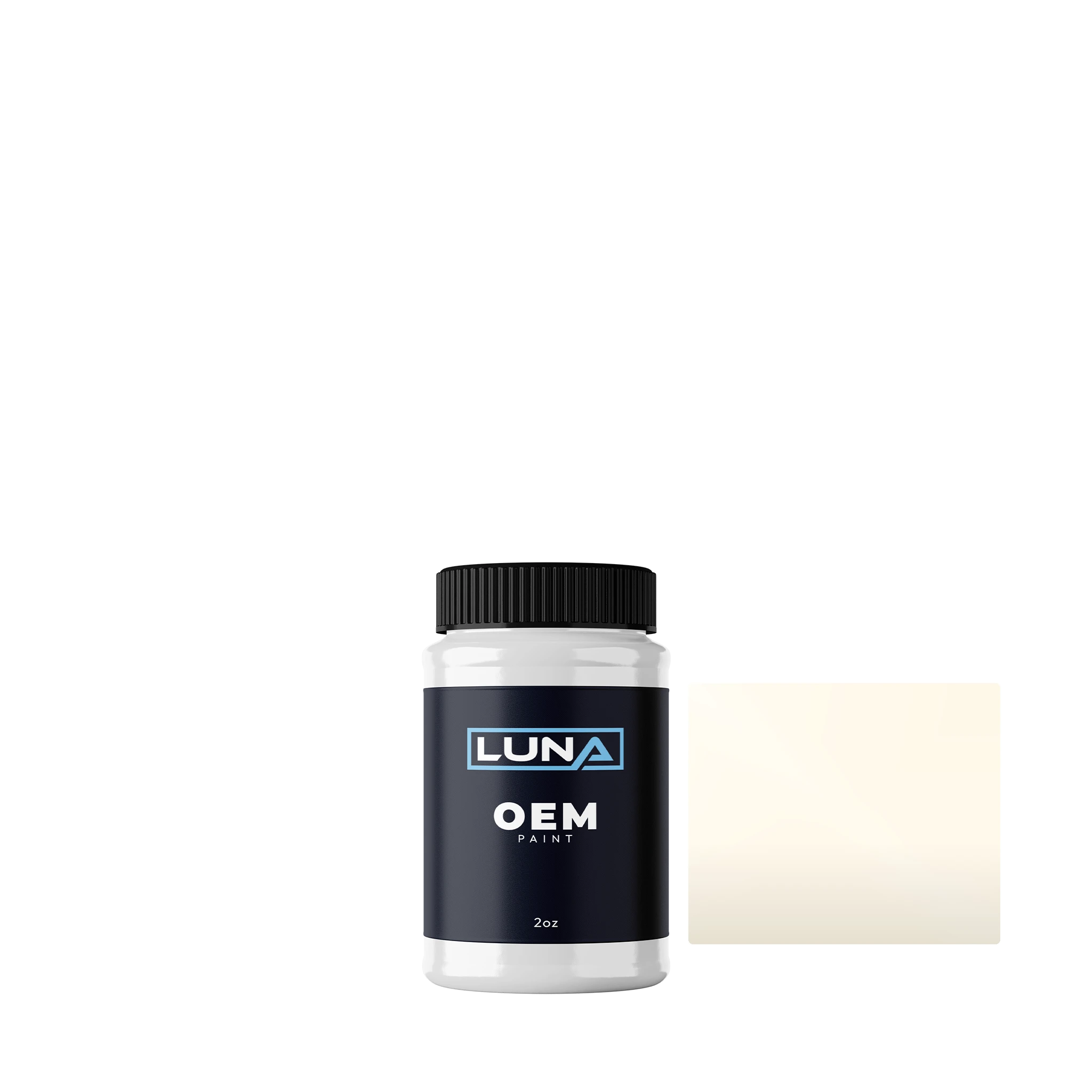 Tata Porcelain White TAT913 | Luna OEM Basecoat - 2oz Touch Up Bottle w/ Brush