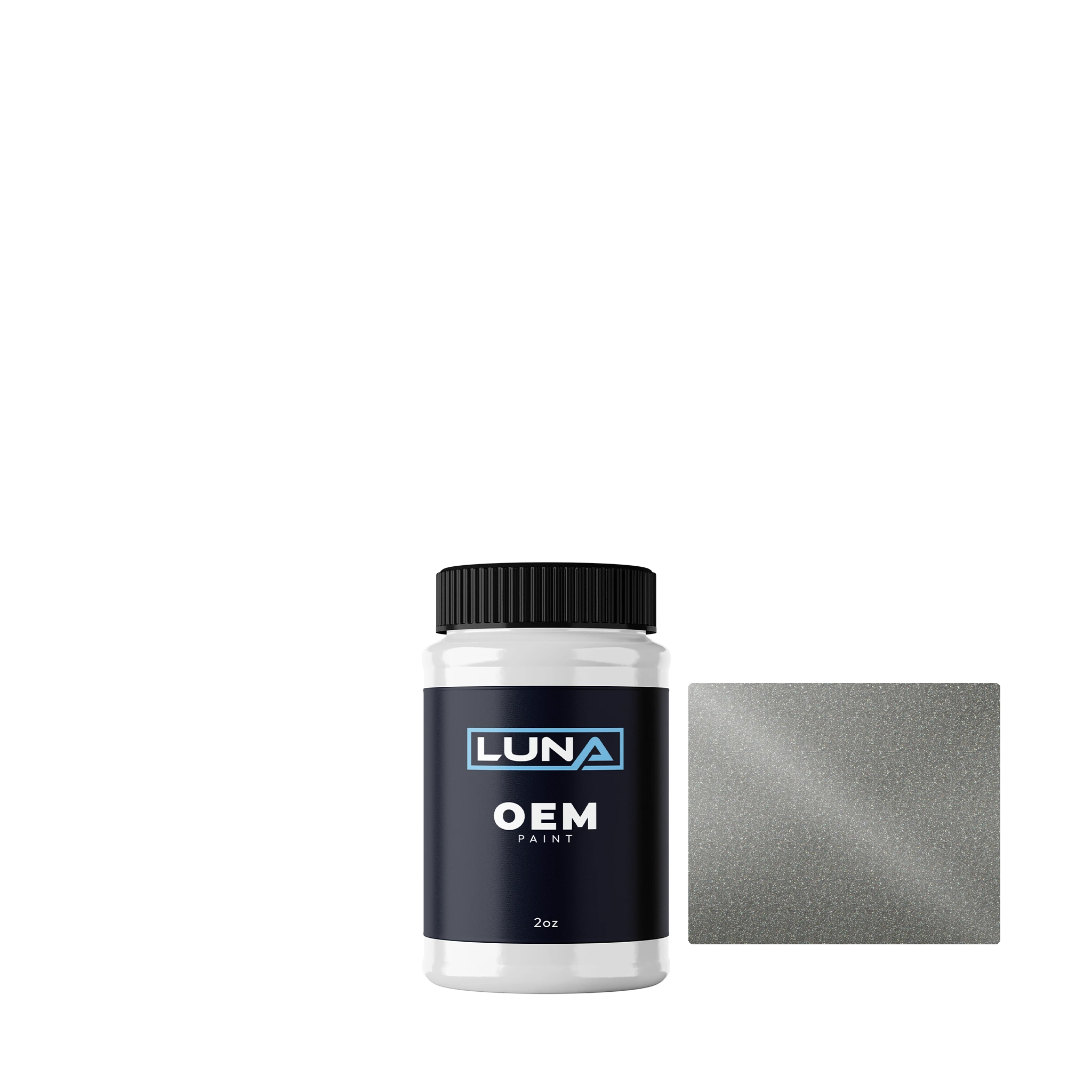 Fiat Gris Acero M. Ao M2849 | Luna OEM Basecoat - 2oz Touch Up Bottle w/ Brush
