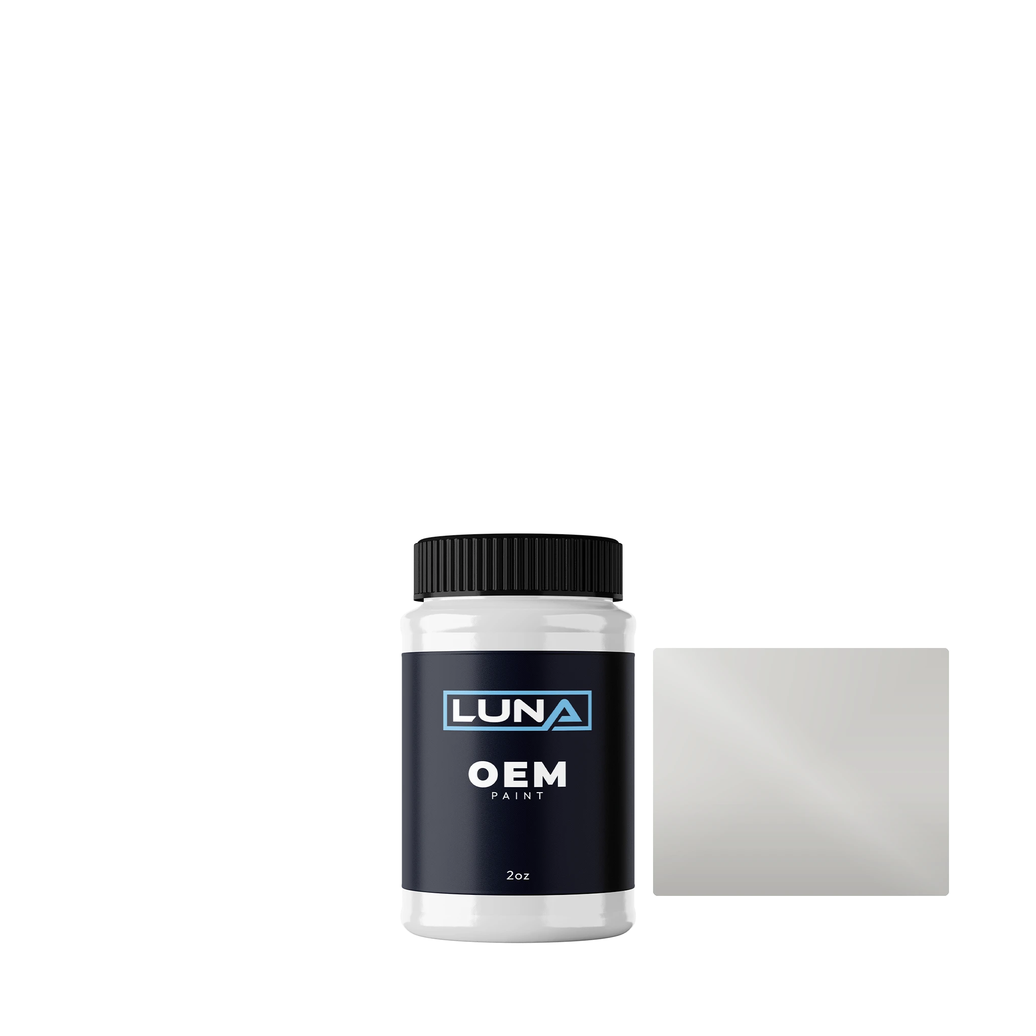 Lamborghini Silver M. 0102 | Luna OEM Basecoat - 2oz Touch Up Bottle w/ Brush
