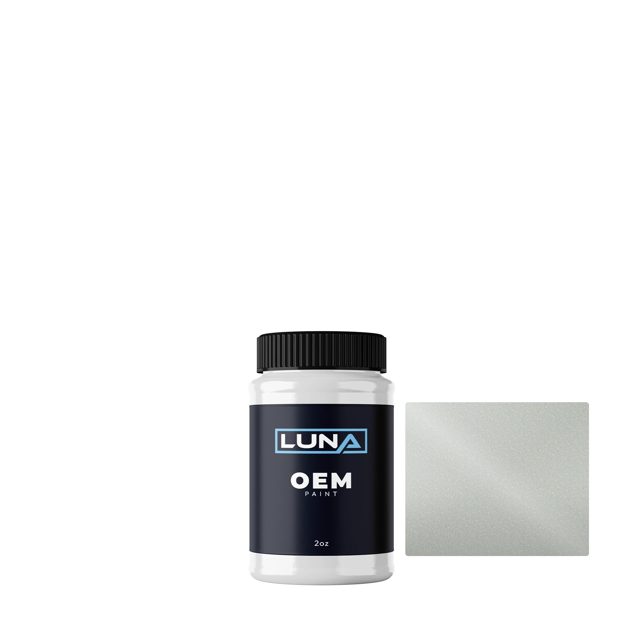 Isuzu Polar White P. M. 610 | Luna OEM Basecoat - 2oz Touch Up Bottle w/ Brush