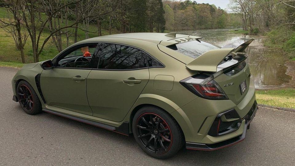 Tactical Green Plasti Dip on a customer car