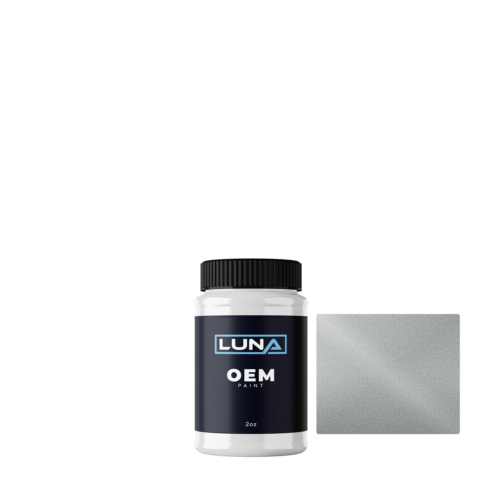 BMW Frozen Polar Silver M. W73 | Luna OEM Basecoat - 2oz Touch Up Bottle w/ Brush