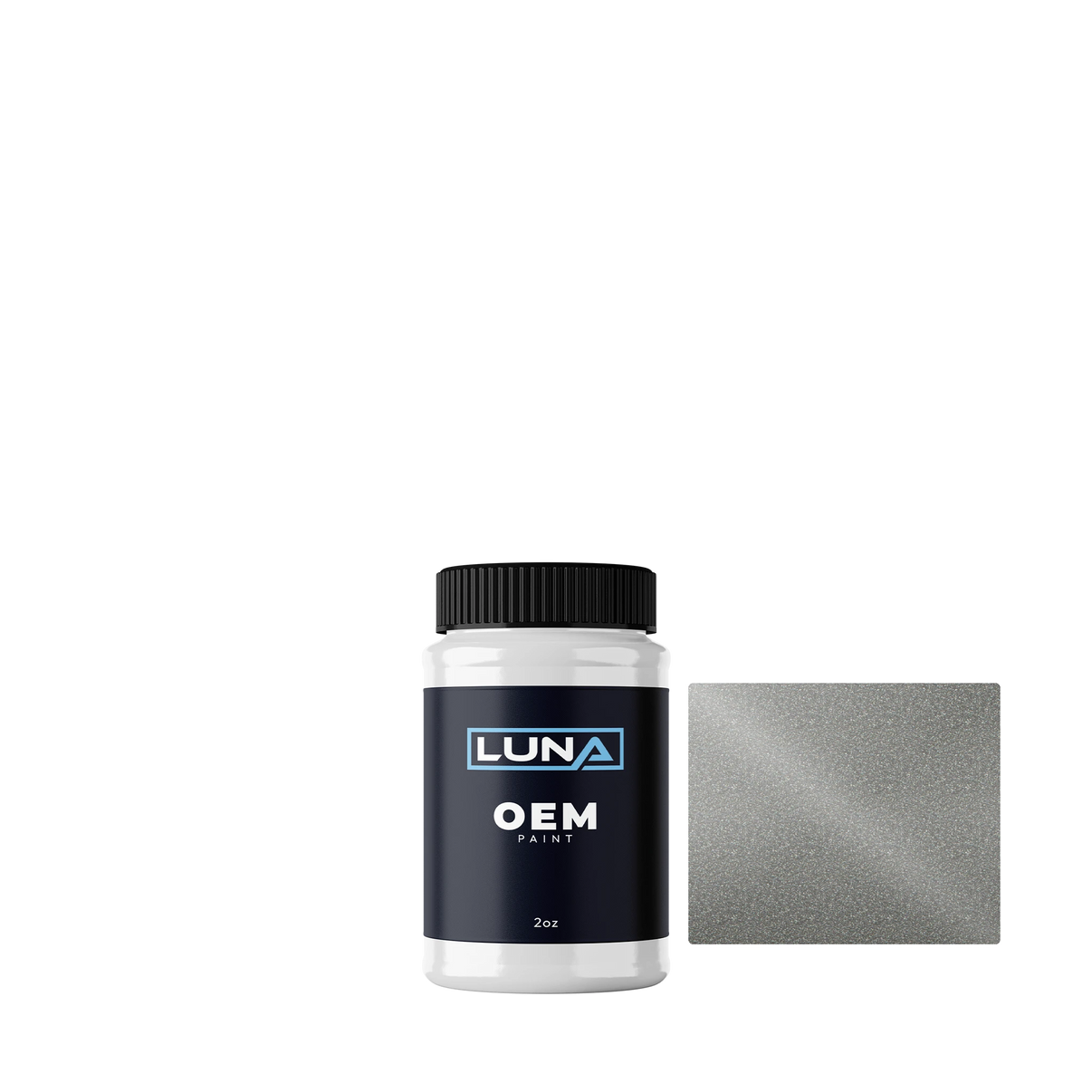 Saab Satin Grey M. 48W | Luna OEM Basecoat - 2oz Touch Up Bottle w/ Brush