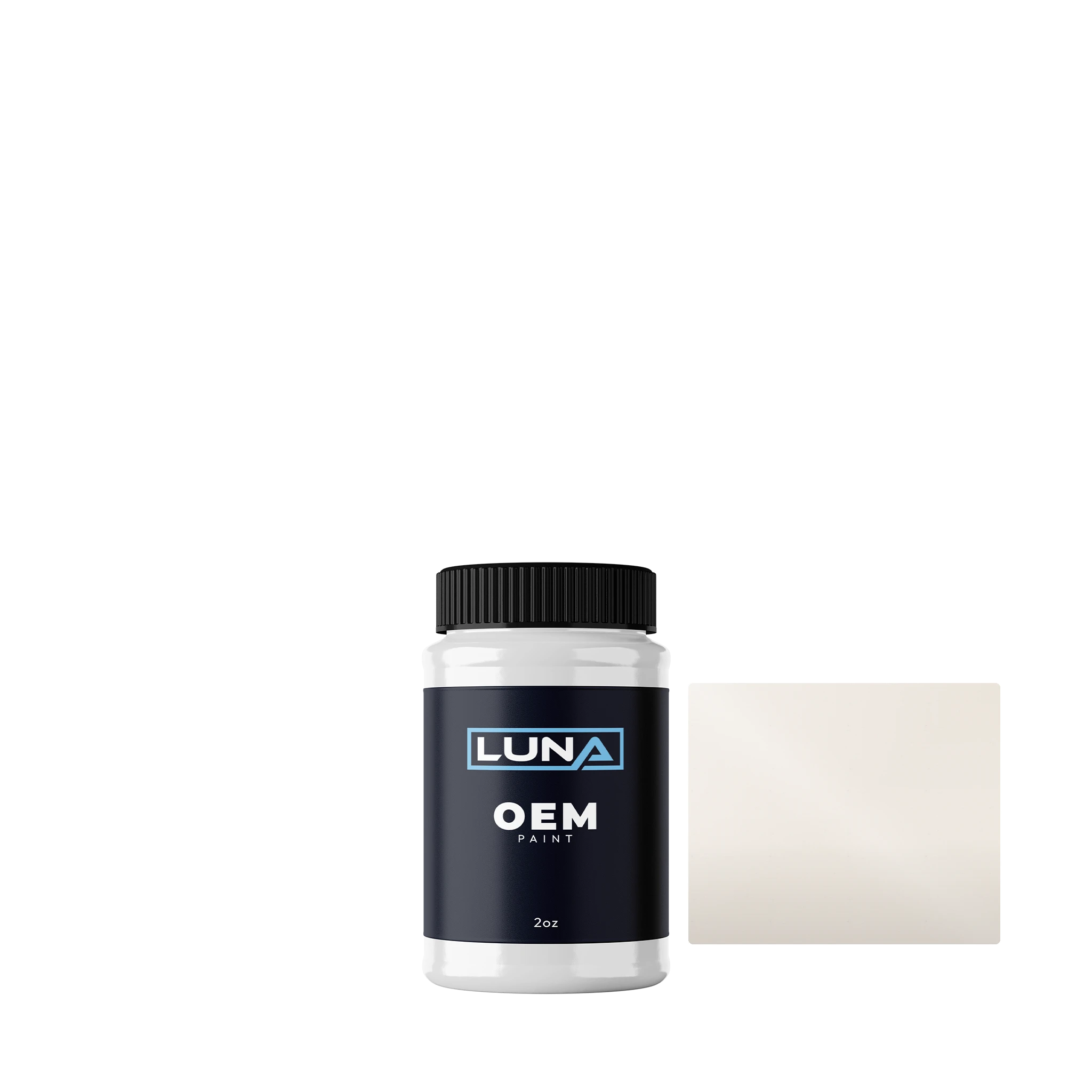 Mitsubishi St. Moritz White 239 | Luna OEM Basecoat - 2oz Touch Up Bottle w/ Brush
