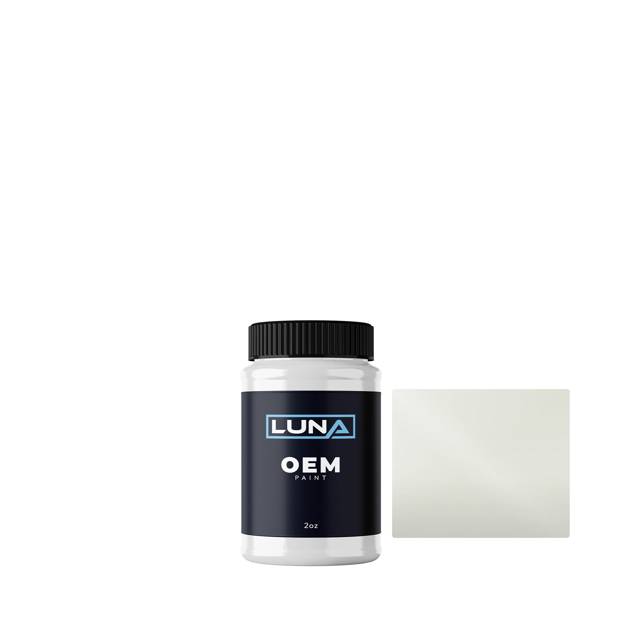 Bentley Glacier White 6906 | Luna OEM Basecoat - 2oz Touch Up Bottle w/ Brush