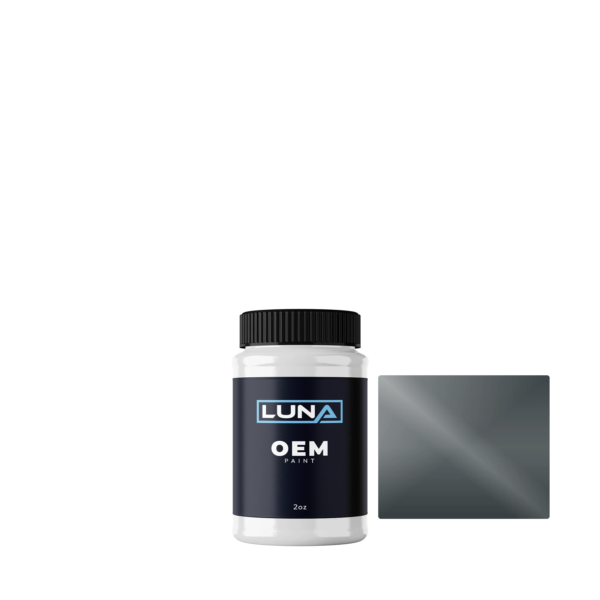 Yamaha Motorcycle Dark Grey M. - 2c YAM122 | Luna OEM Basecoat - 2oz Touch Up Bottle w/ Brush