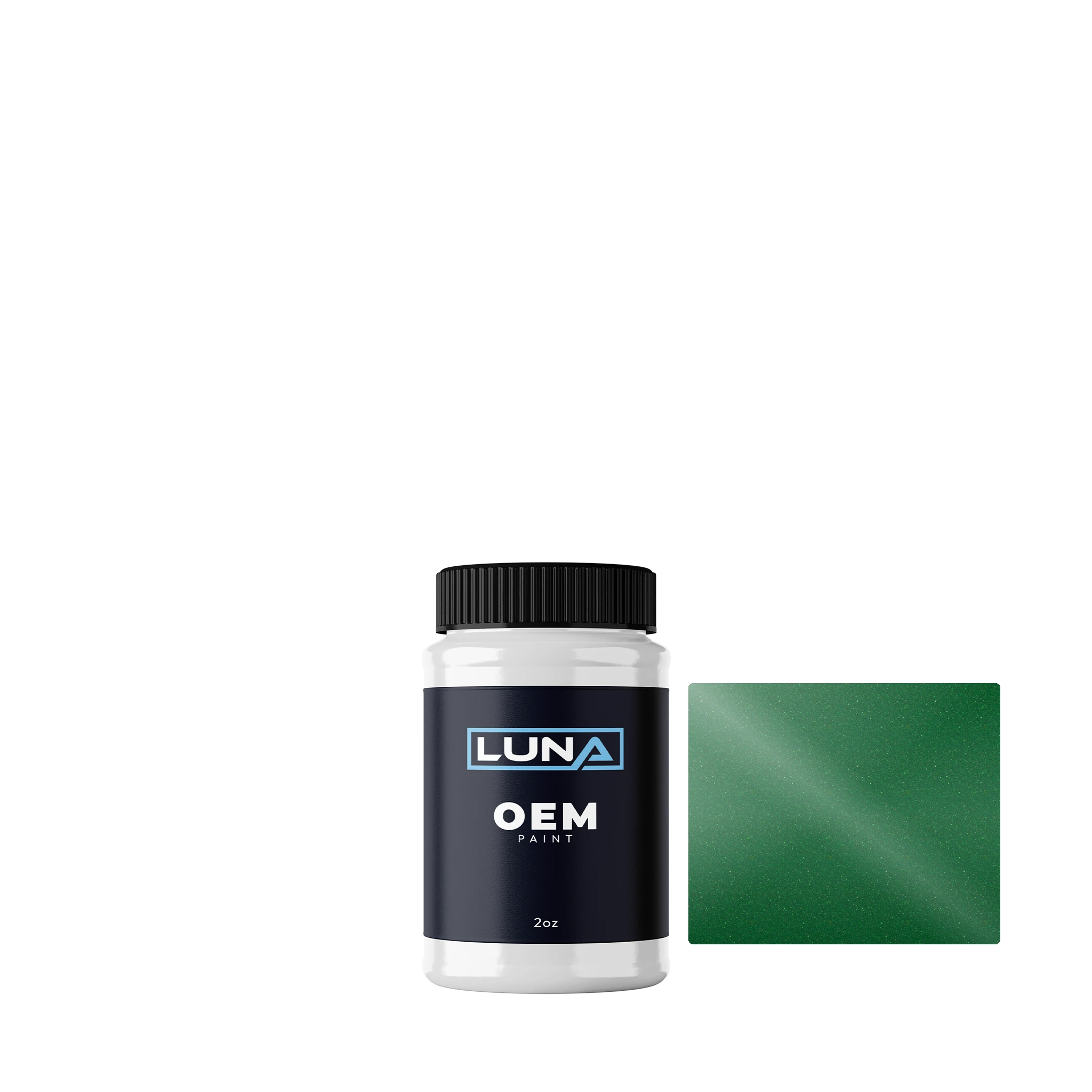 Toyota Green P. M. 6U1 | Luna OEM Basecoat - 2oz Touch Up Bottle w/ Brush