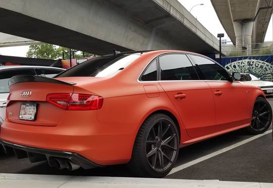 Magma Orange Peelable Car Kit on a customer car
