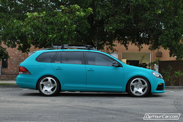 Intense Teal Peelable Car Kit on a customer car